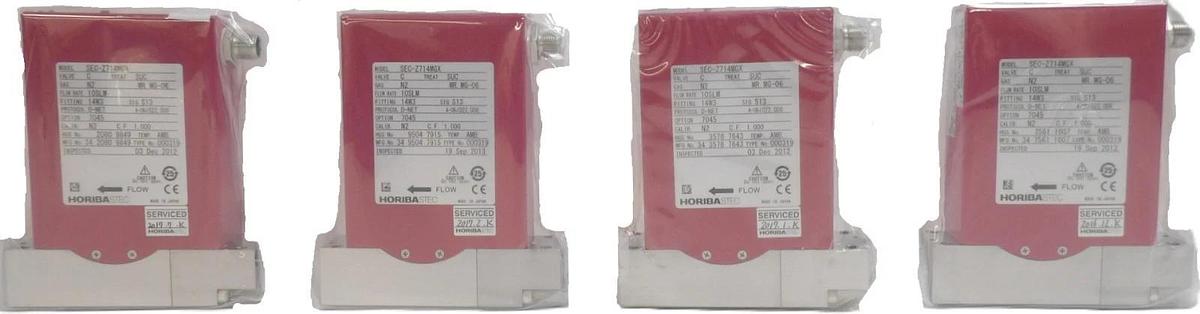 Refurbished Horiba STEC SEC-Z714MGX Mass Flow Controller MFC Z700 Argon Lot of 4 Refurbished