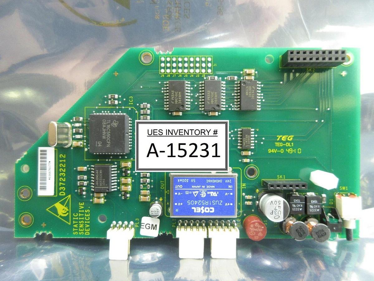Used Edwards D37232212 Processor Board PCB EGM TEG-DL1 Used Working