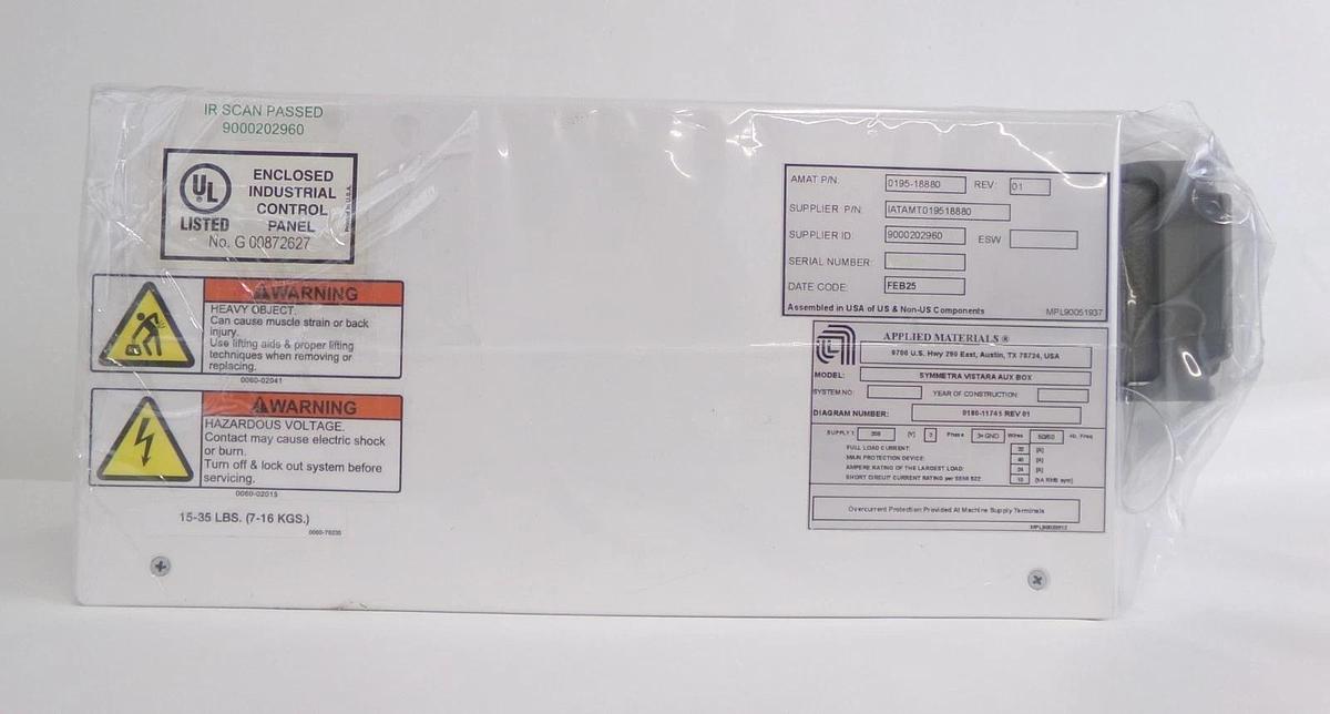 Refurbished AMAT Applied Materials 0195-18880 Etch Vistara Aux Box Refurbished