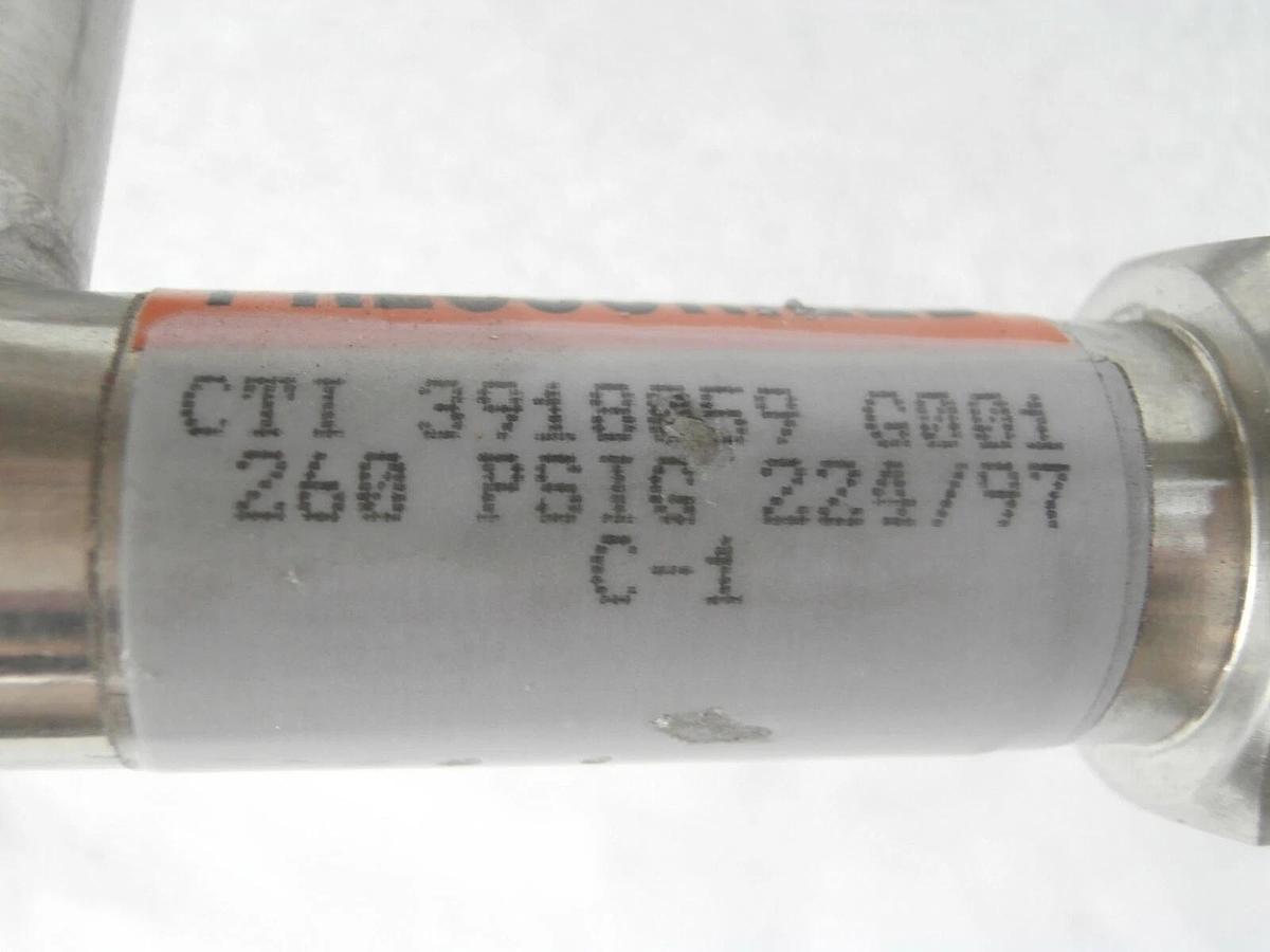 Used CTI-Cryogenics Cryopump CryoLine Set of 3 8043074 8043075 3918059 w/Tee Working