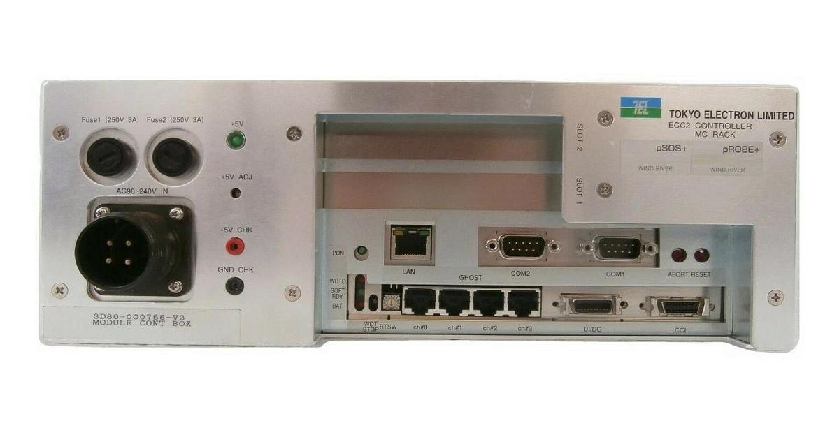 Used TEL Tokyo Electron 3D80-000766-V3 ECC2 Controller MC Rack Module Telius Working