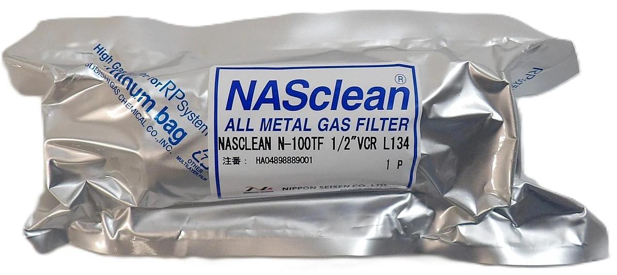 Nippon Seisen N-100TF Metal Gas Filter 1/2"VCR L134 NASclean New Surplus