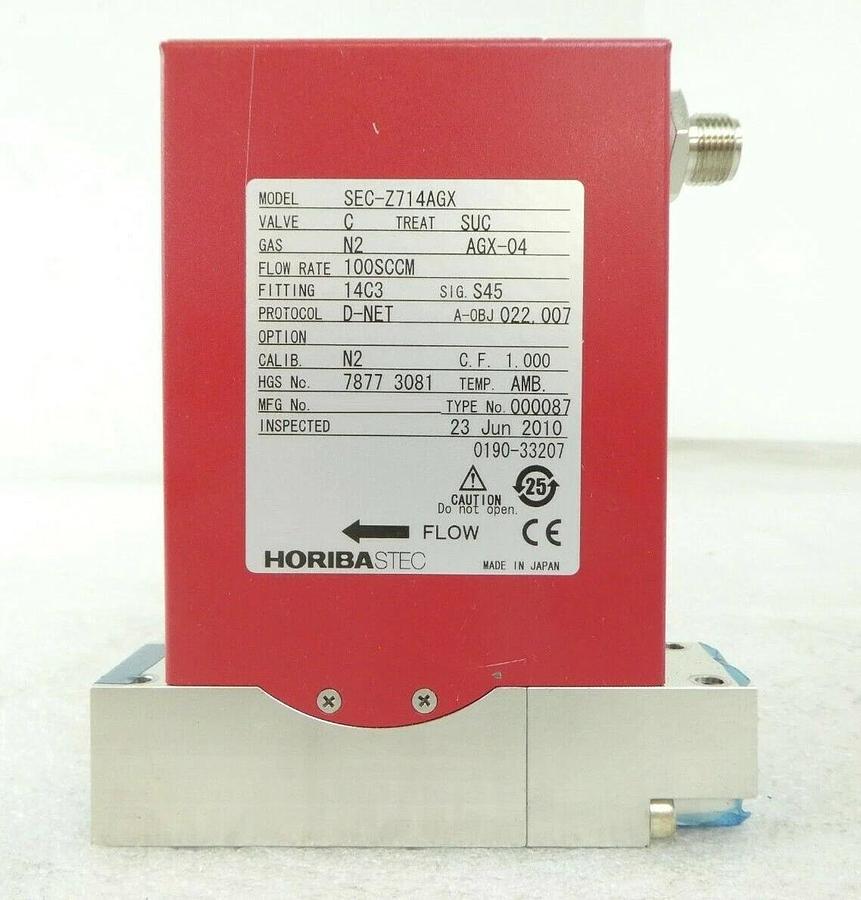 Used Horiba STEC SEC-Z714AGX Mass Flow Controller MFC AMAT 0190-33207 Working Surplus