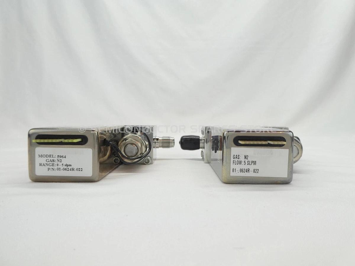 Refurbished Brooks 01-0624R-022 Mass Flow Controller MFC 5964 N2 Lot of 2 OEM Refurbished