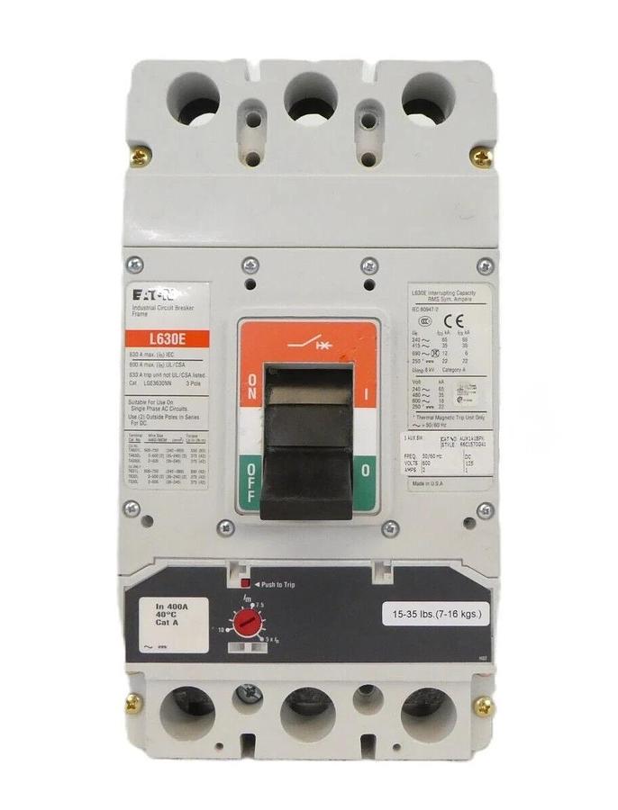 Used Eaton LGE3630NN 3-Pole Industrial Circuit Breaker Module L630E Working Surplus
