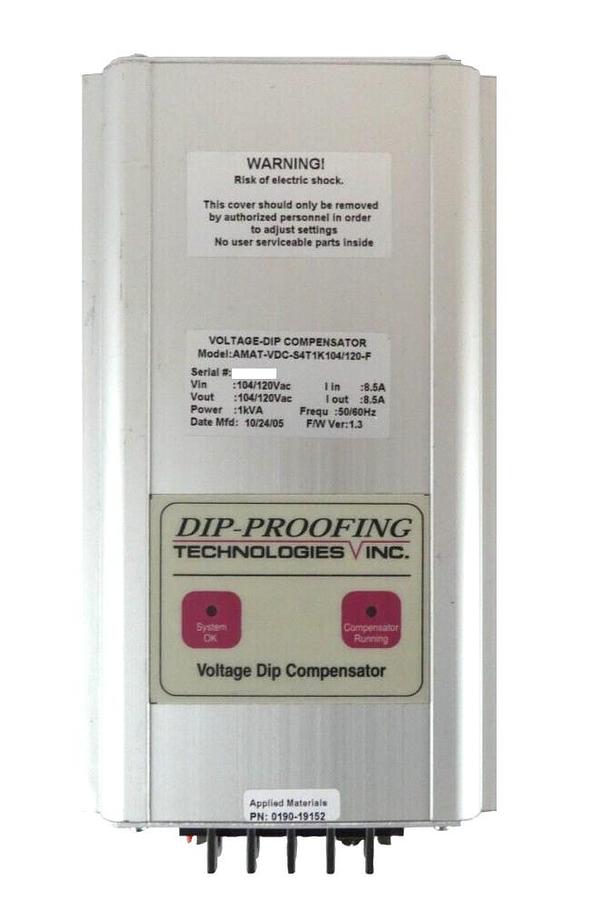 Used DIP-Proofing AMAT-VDC-S4T1K104/12-F Voltage Dip Compensator AMAT 0190-19152