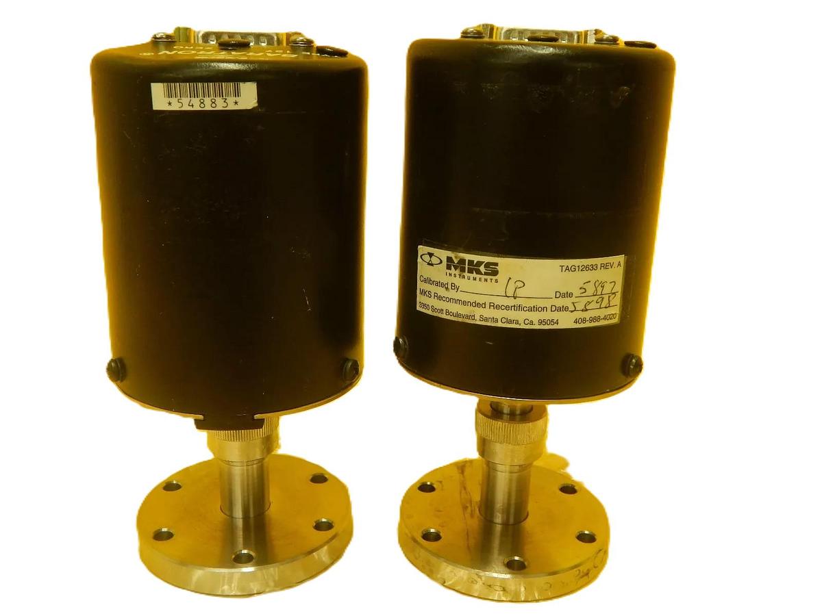 Used MKS Instruments Type 127 Baratron Pressure Transducer Reseller Lot of 2 Surplus