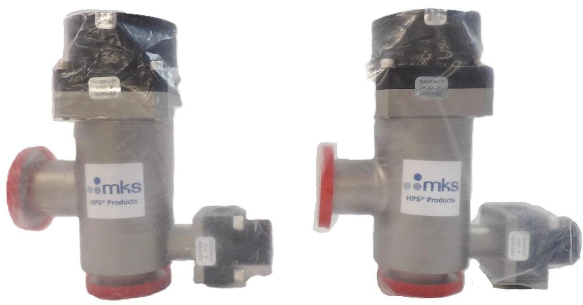 MKS Instruments LPV2-40-AK-225-CNVNH Pneumatic Right Angle Valve Lot of 2 New