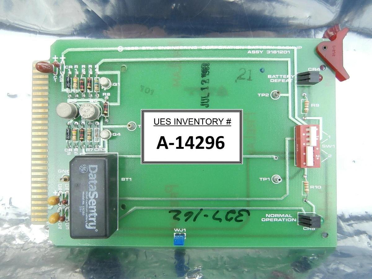 Used BTU Engineering 3161201 Battery Backup Assembly PCB Card 3161200 Used Working