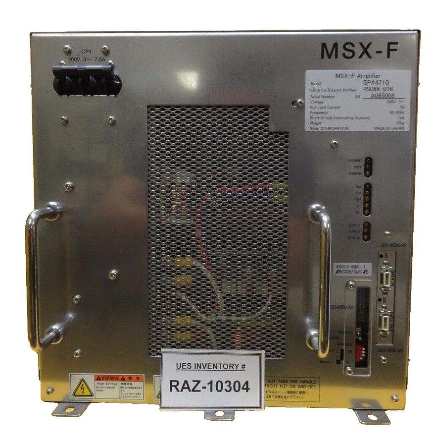 Used Nikon Precision 4S066-016 MSX-F Amplifier Module SPA471G 4S013-684-1 Working