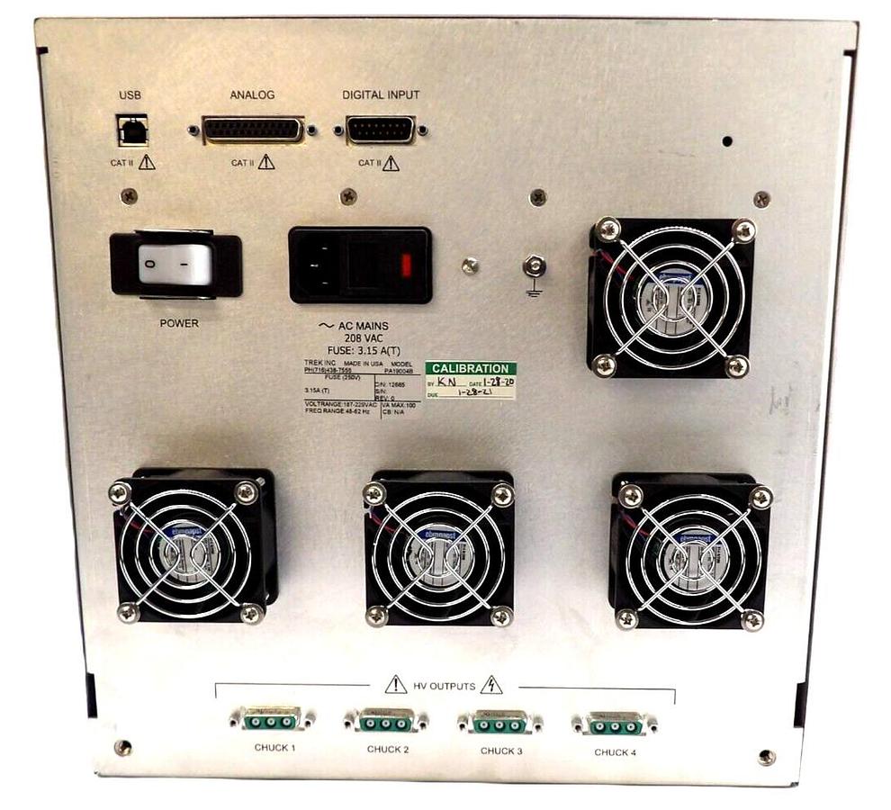 Used Trek PA19004 ESC Electrostatic 4-Channel Chuck HV Power Supply 12665 Working