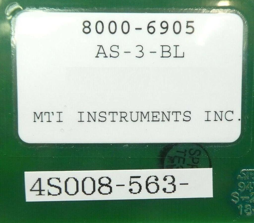 Used MTI Instruments 8000-6905 PCB Card AS-3-BL Nikon 4S008-563 NSR FX-601F Working