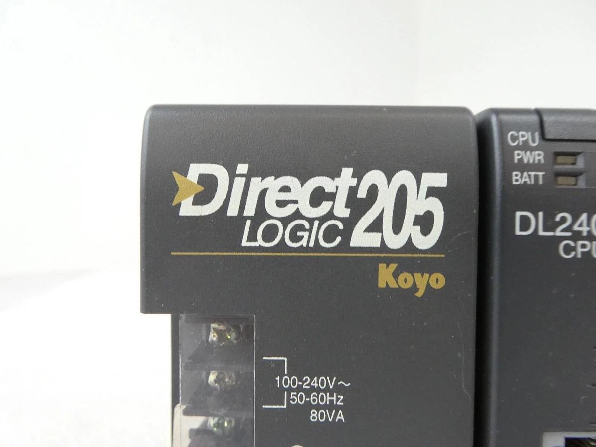 Used Automation Direct D2-09B-1 9-Slot PLC D2-16ND3-2 DirectLOGIC 205 Koyo Surplus