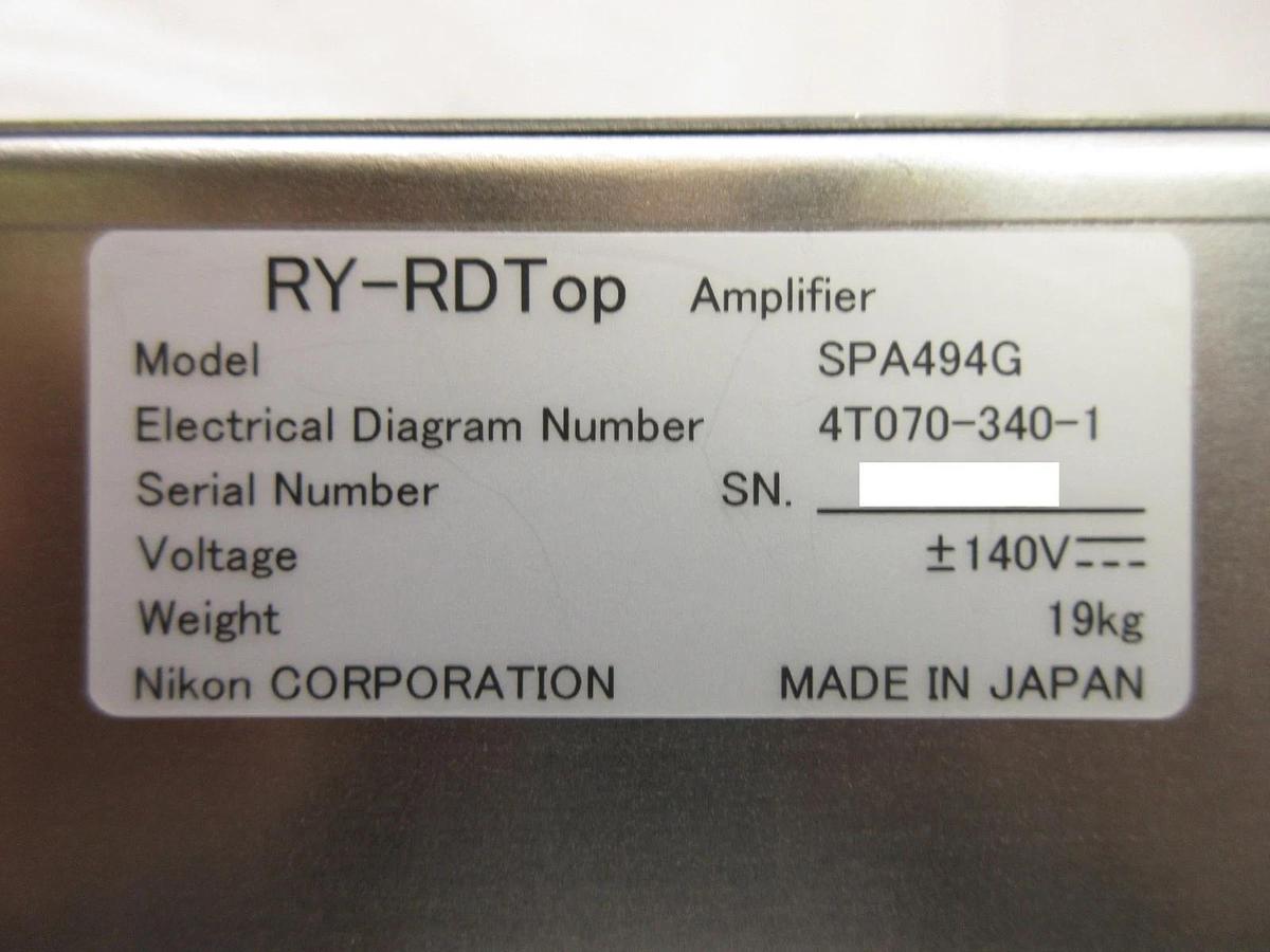 Used Nikon 4T070-340-1 RY-RDTop Amplifier Module SPA494G 4S013-944 NSR Series Working