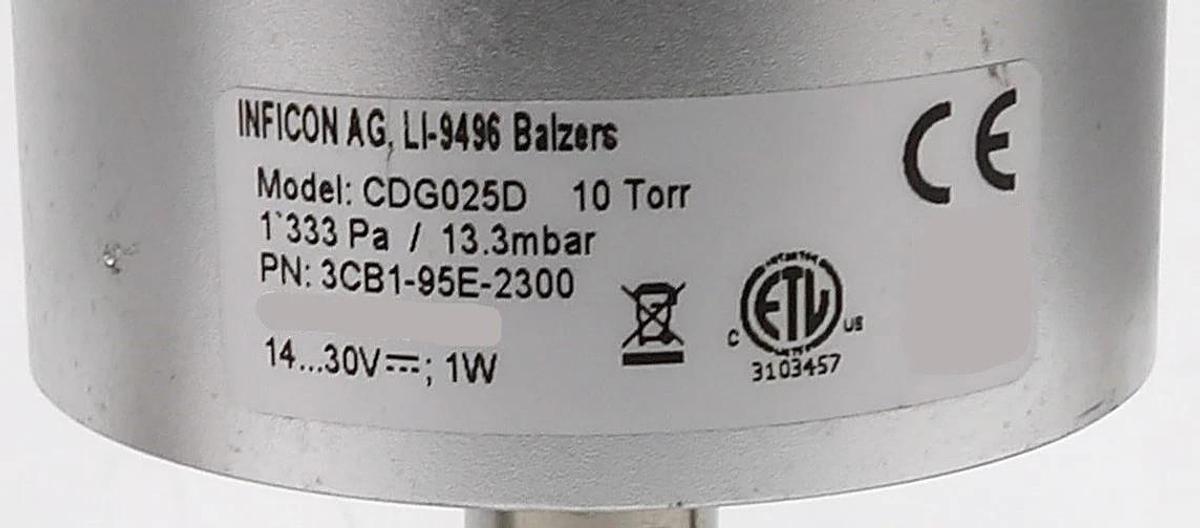 Used Inficon CDG025D Capacitance Diaphragm Gauge Reseller Lot of 5 Spare Surplus