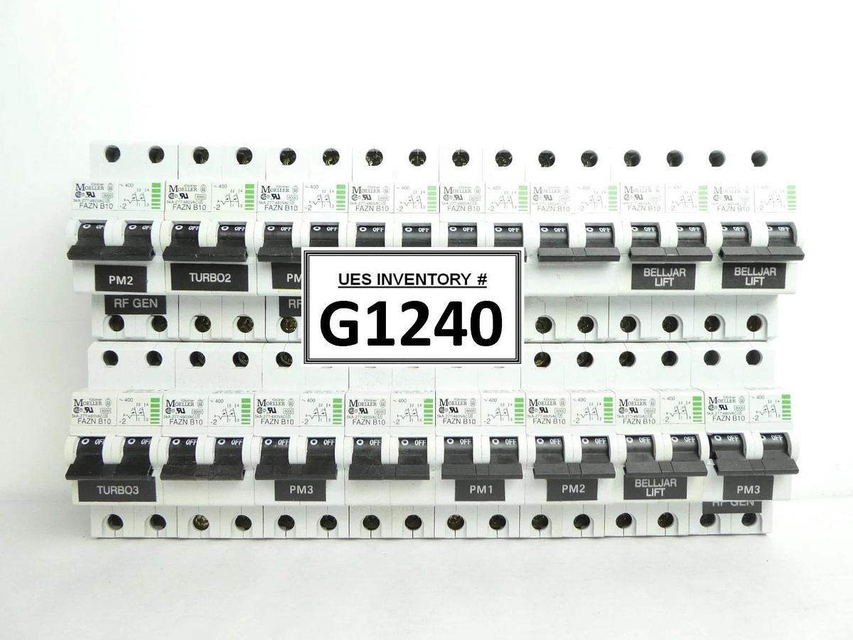 Used Moeller Klockner FAZN B10-2 Circuit Breaker Lot of 16 Used Working