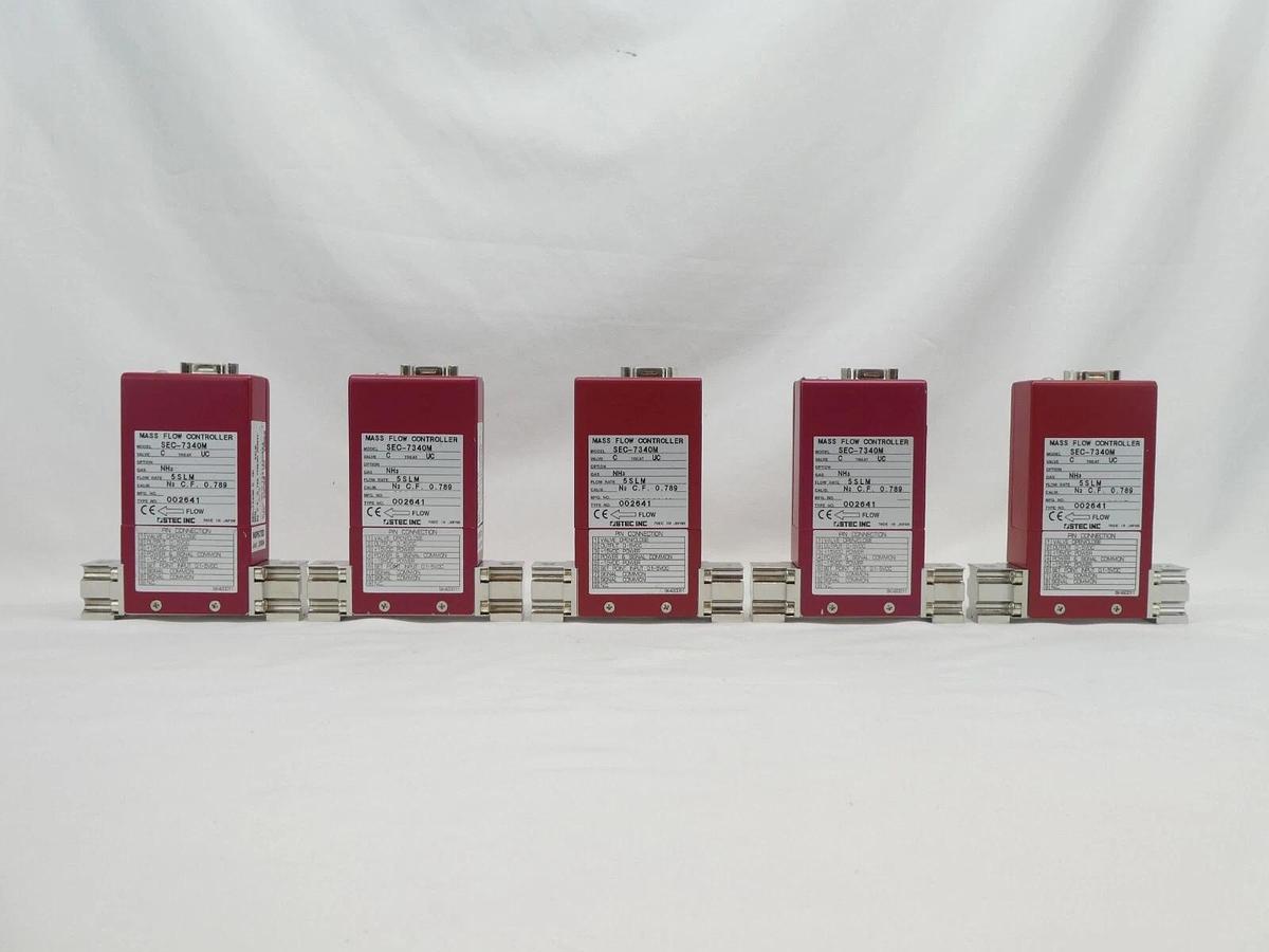 Used STEC SEC-7340M Mass Flow Controller MFC 5 SLM NH3 Reseller Lot of 5 Working