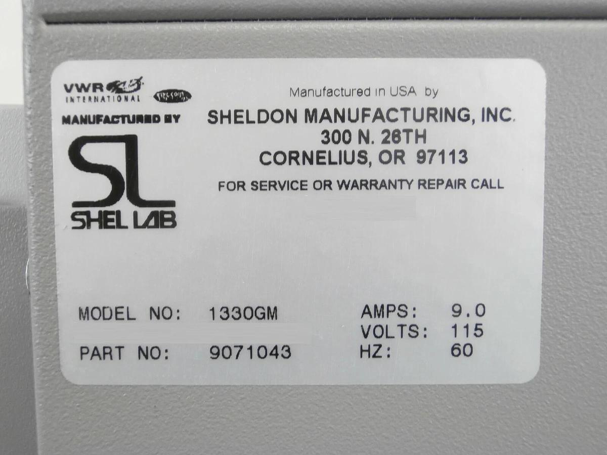 Used VWR International 9071043 Convection Oven SL Shel Lab 1330GM Tested Working