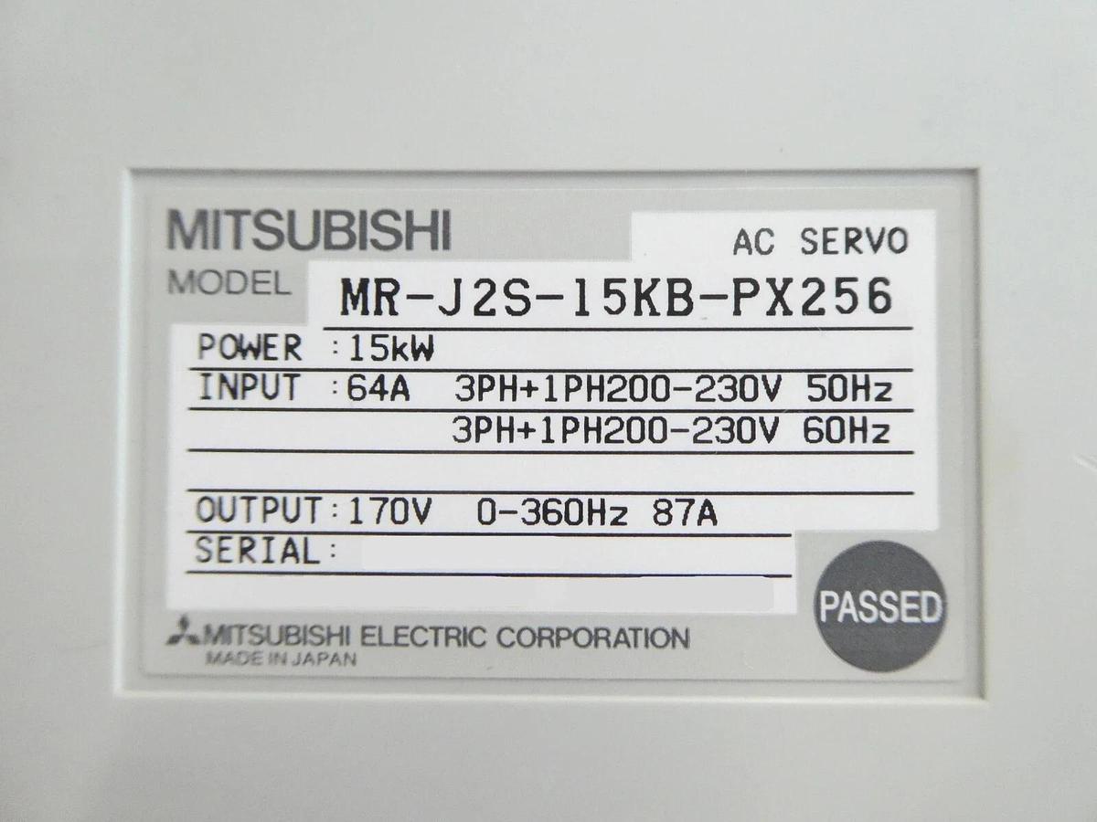 Used Mitsubishi MR-J2S-15KB-S256 MR-J2S-15KB-PX256 AC Servo Driver Lot of 2 Working