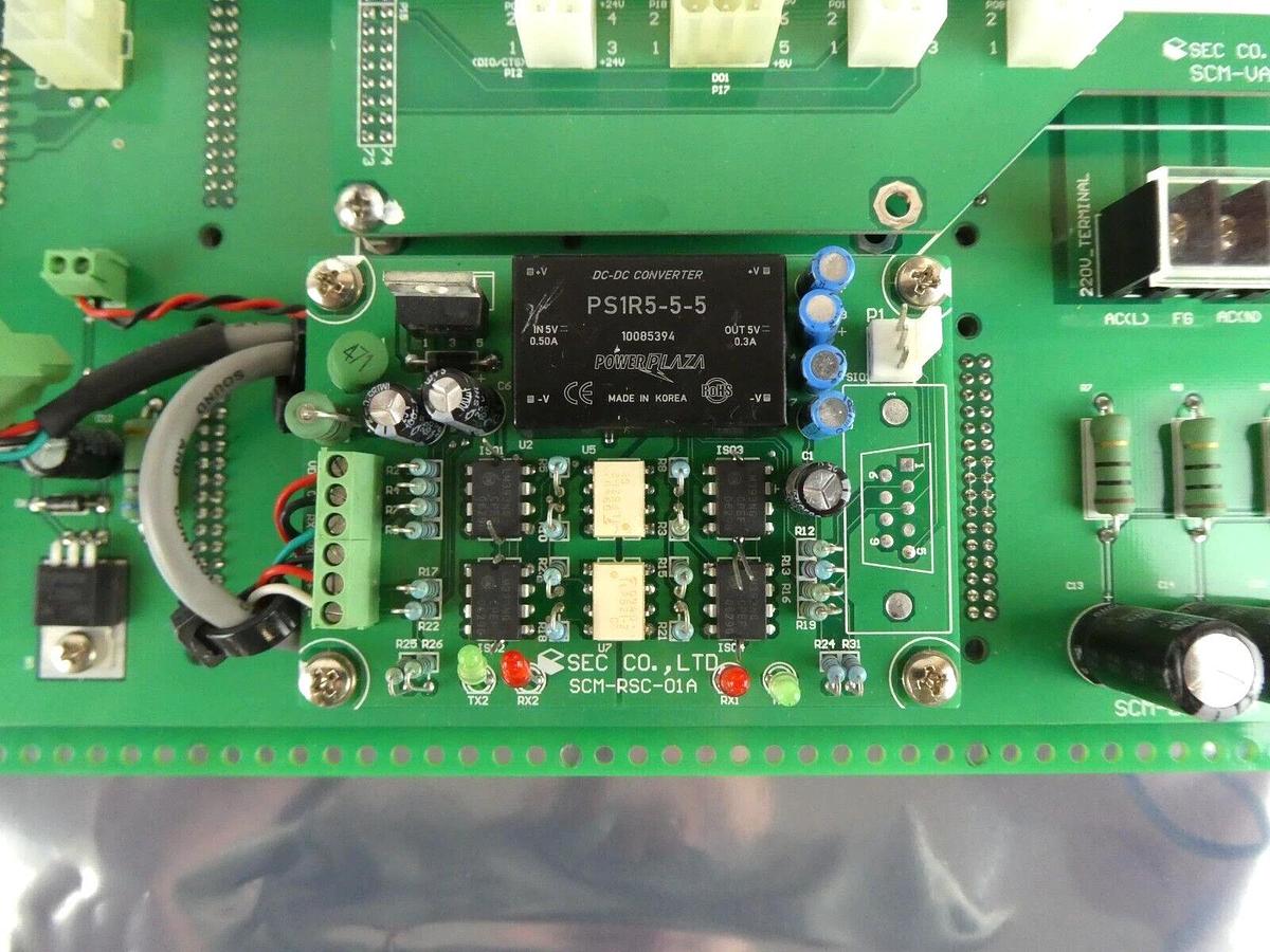Used SEC CO.,LTD. SCM-BAP-01A BUS Backplane Interface PCB Board SCM-RSC-01A Working