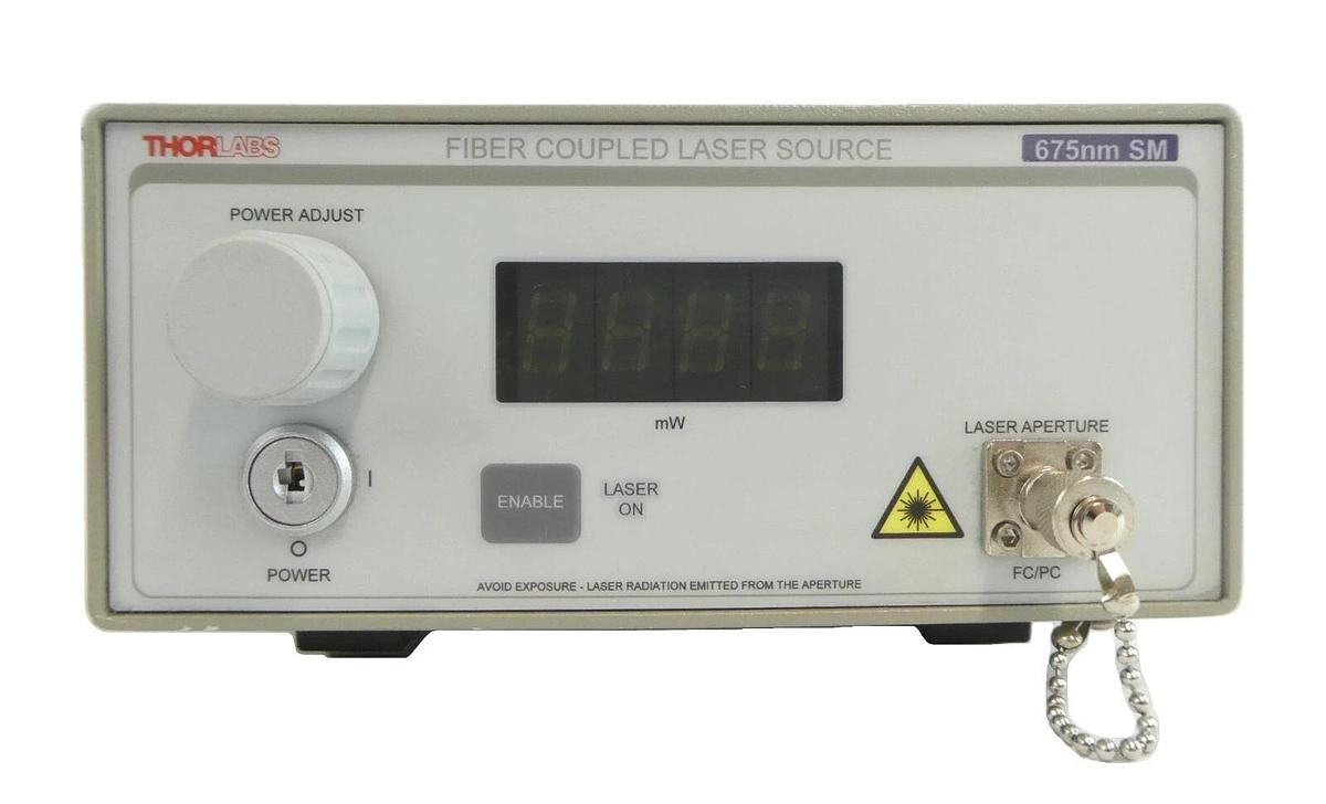 Used Thorlabs S1FC675 Fiber Coupled Laser Source Module Working Surplus