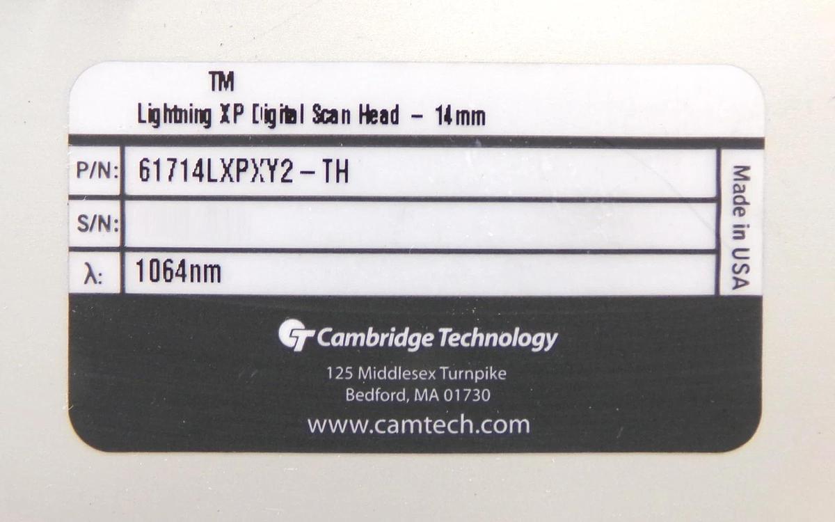 Used Cambridge Technology 61714LXPXY2-TH Lightning XP Digital Scan Head 14mm Untested