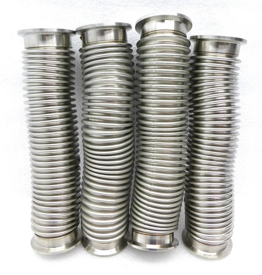 Used Edwards Flexible Bellows Vacuum Hose 8.5" NW40 KF40 Reseller Lot of 4 TPU Used