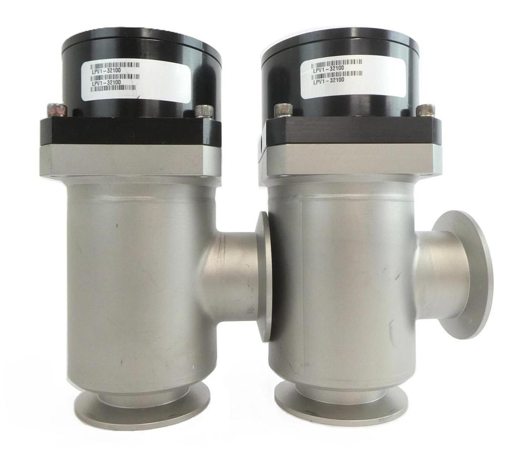 Used MKS Instruments LPV1-32100 Pneumatic Right Angle Chamber Valve NW50 Lot of 2