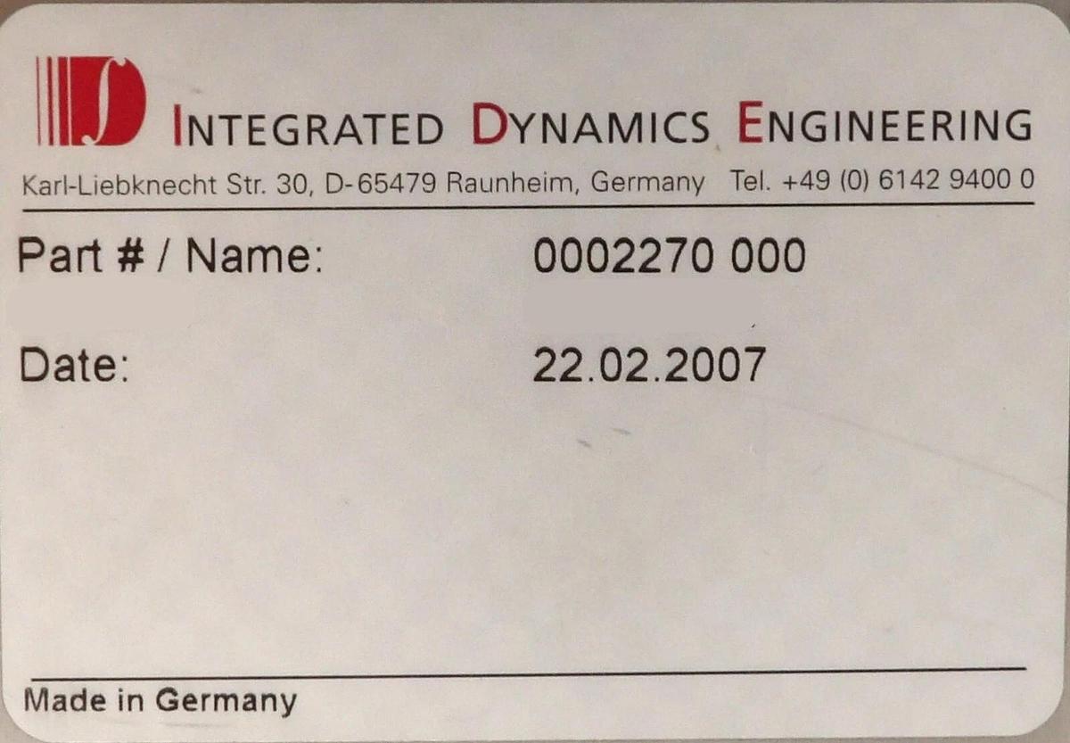 Used IDE Integrated Dynamics 0002270 000 Prealigner ROB 300 Series Zeiss PSM Working