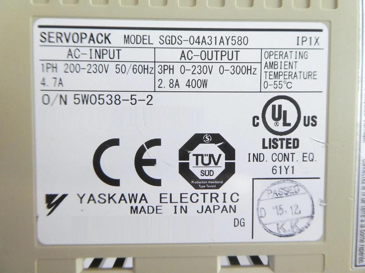 Used Yaskawa Electric SGDH-01BEY222 SGDH-01AE Servo Driver SERVOPACK Lot of 7 Working
