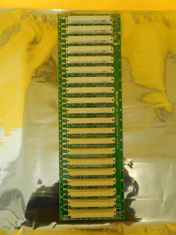 Used Schroff 23000-020 VME Systembus 20-Slot Backplane PCB TEL P-8 Used Working
