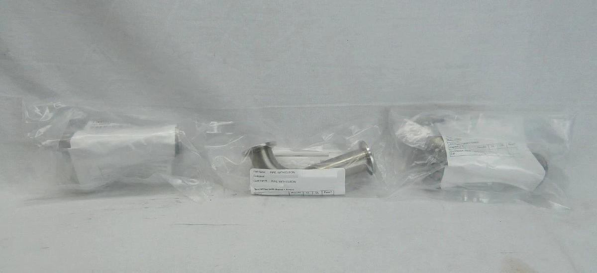 Refurbished Edwards 90 Degree Vacuum Elbow Stainless Steel Pipe NW25 Lot of 3 Refurbished