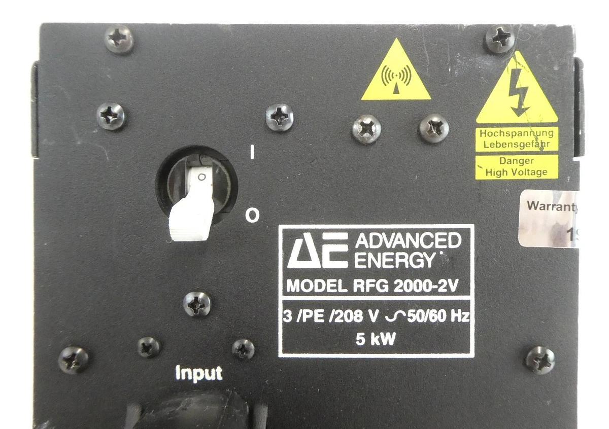 Used RFG 2000-2V AE Advanced Energy 3155053-003 RF Generator Untested As-Is