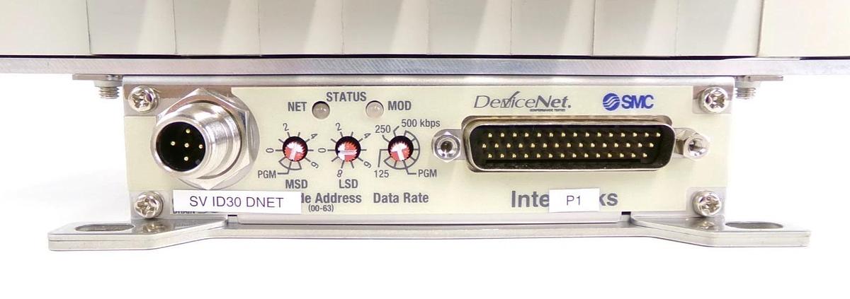 Used SMC VV5Q21-08-X914 8-Port Pneumatic Manifold w/ EX160-SDN2 AMAT Working Surplus