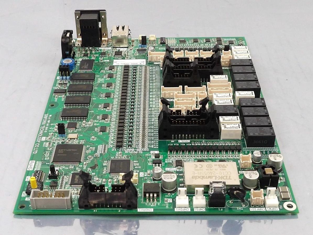 Used Sinfonia Technology SBX93-100415-11 Interface PCB SLPCPU8 SBX08-000312-12 New