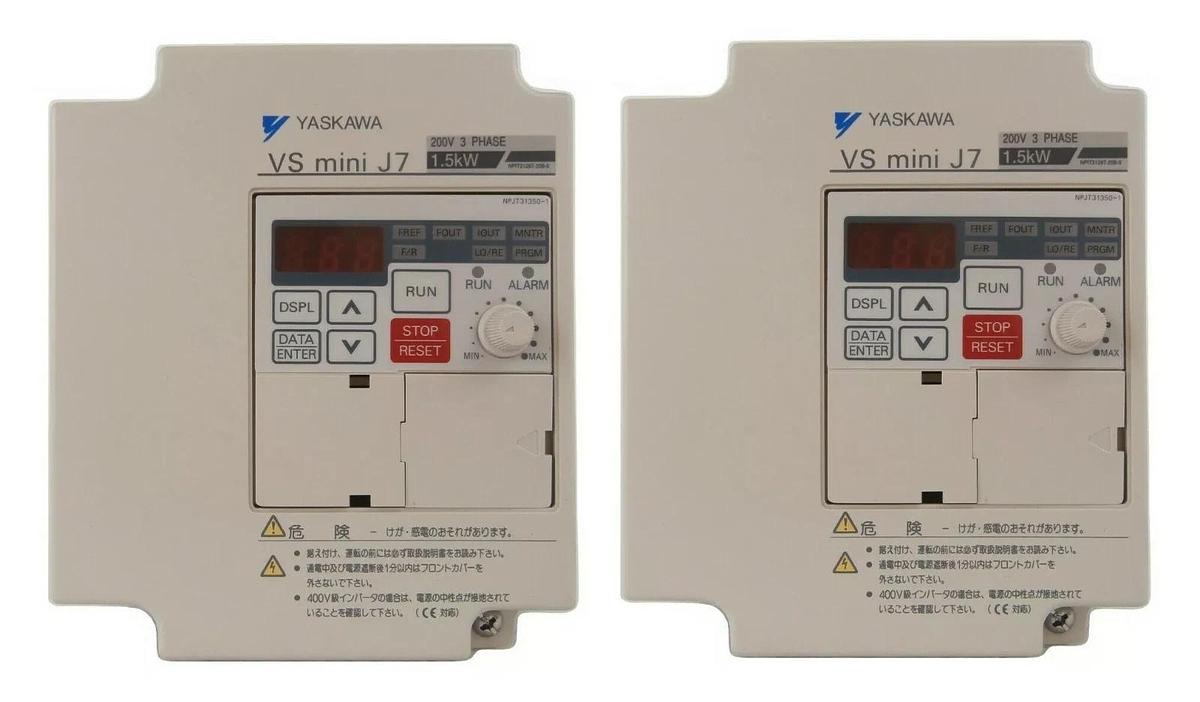 Used Yaskawa Electric CIMR-J7AA21P5 J7 Series Inverter VS mini V7 Lot of 2 Working
