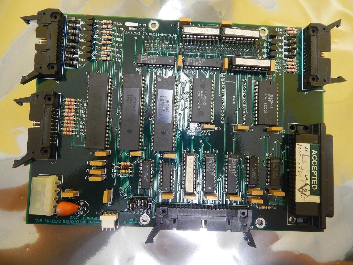 Used Matrix Integrated Systems 1000-0068 Processor Board PCB System 10 Used Working