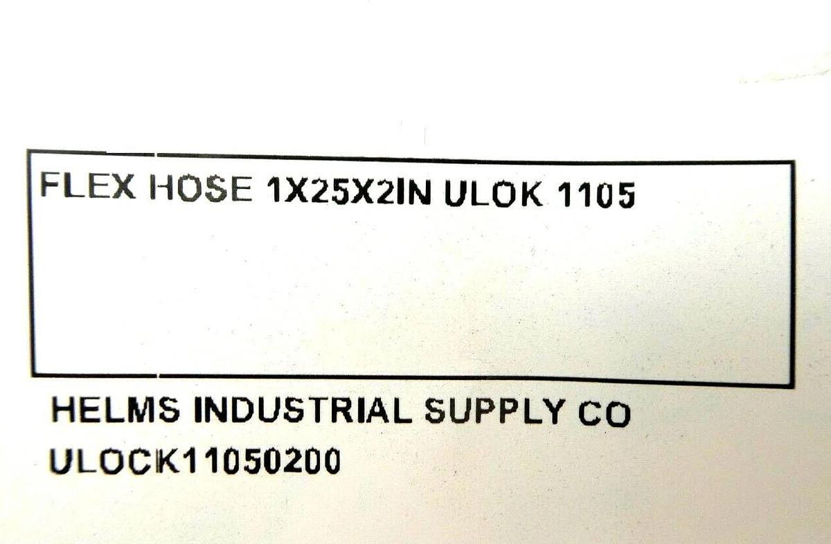 Helms Industrial Supply ULOCK 11050200 Flex Hose New Surplus