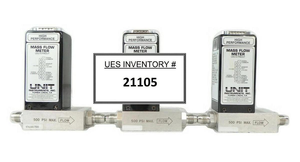 Used UNIT Instruments 1100-100232 Mass Flow Meter UFM-1100 Reseller Lot of 3 Working