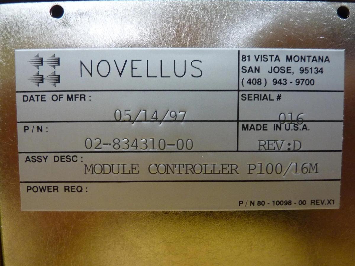 Used Novellus 02-834310-00 Module Controller P100/16M Novellus Concept Two Working
