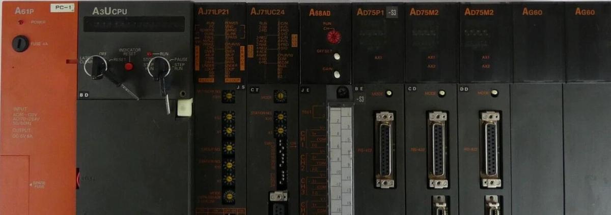 Used Mitsubishi Electric A3NMCA16 Programmable Controller CPU Rack Melsec Working
