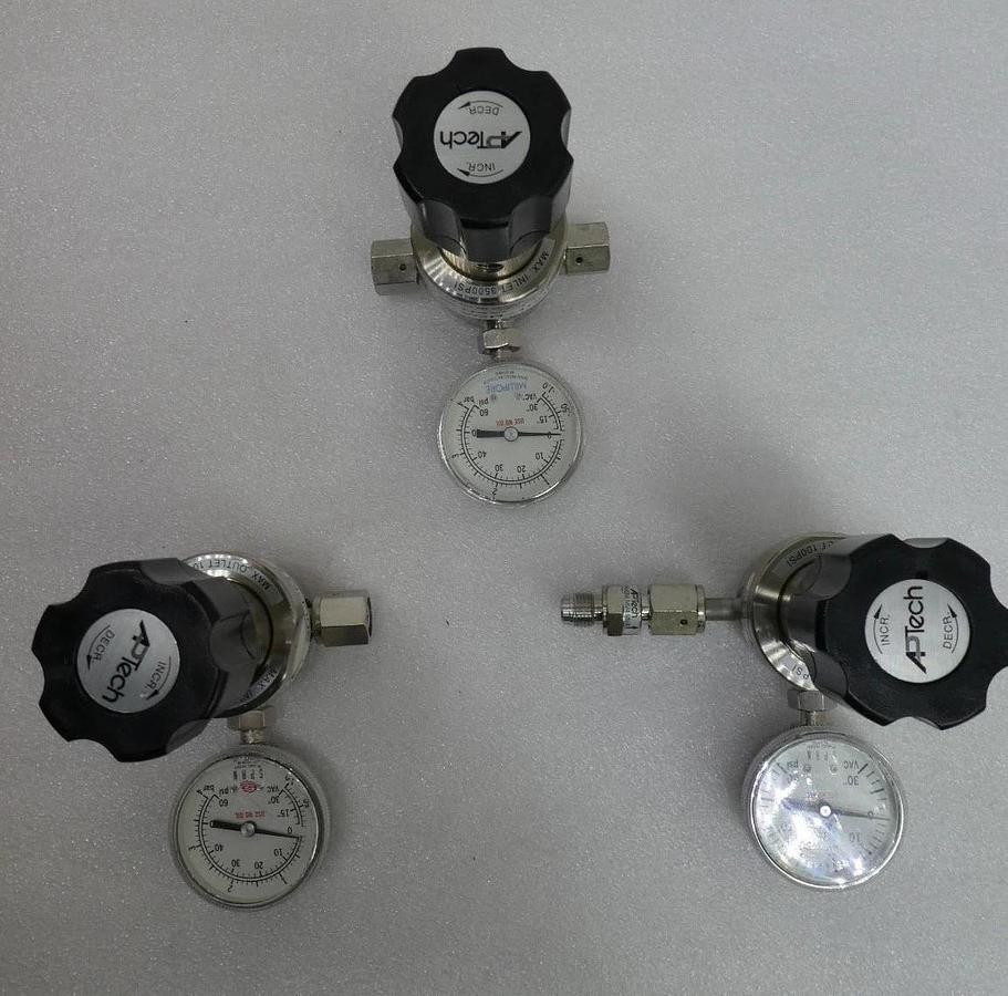 Used APTech AP1010SM 3PW FV4 FV4 IV4 Single Stage Regulator Valve Reseller Lot of 3