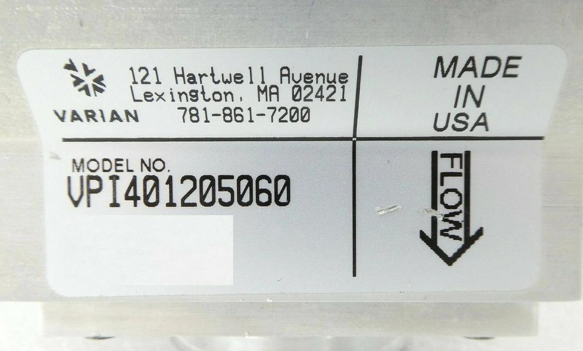 Used Varian Vacuum Technologies VPI401205060 Vacuum Pump Isolation Valve VPI Working