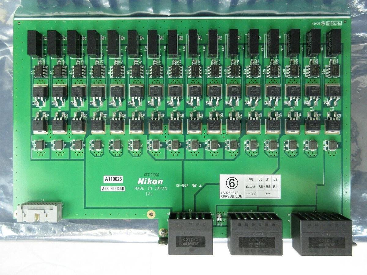 Used Nikon Precision 4S025-372 Relay Interface Board PCB X8RSSB_LDB NSR Working