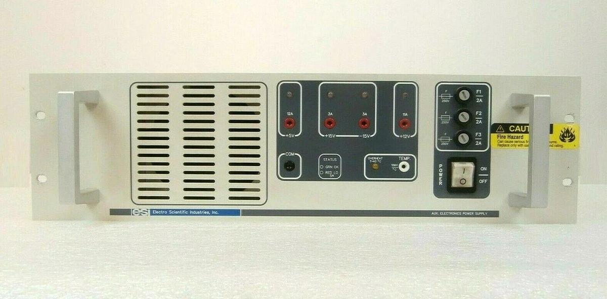 Used ESI 61323 AUX. Electronics Power Supply 9250 Laser System Working Spare