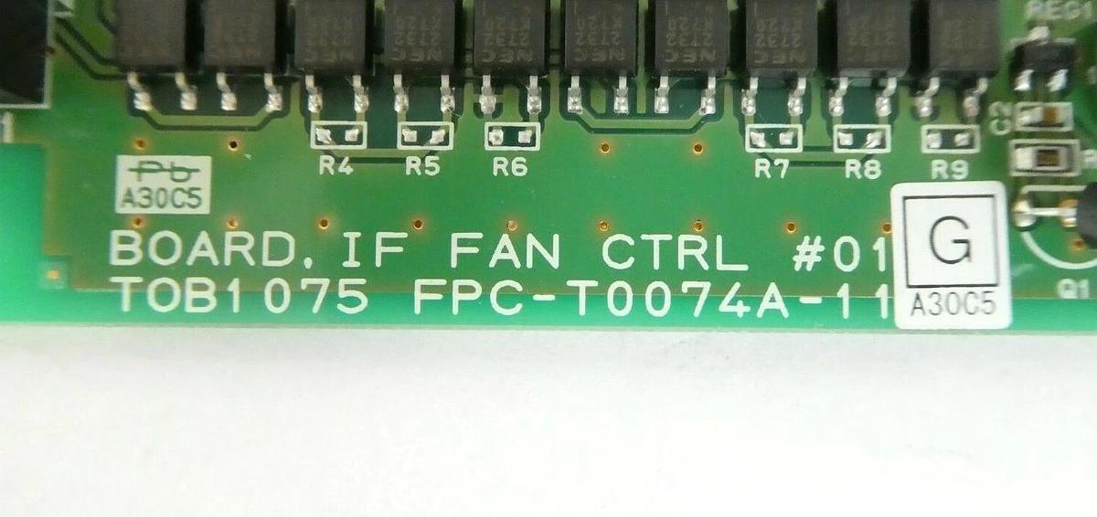 Used TEL Tokyo Electron FPC-T0074A-11 IF Fan Control #01 Board PCB Rudolph F30 Spare
