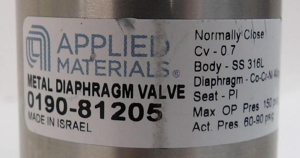 Used AMAT Applied Materials 0190-81205 Pneumatic Diaphragm Valve Lot of 14 Working