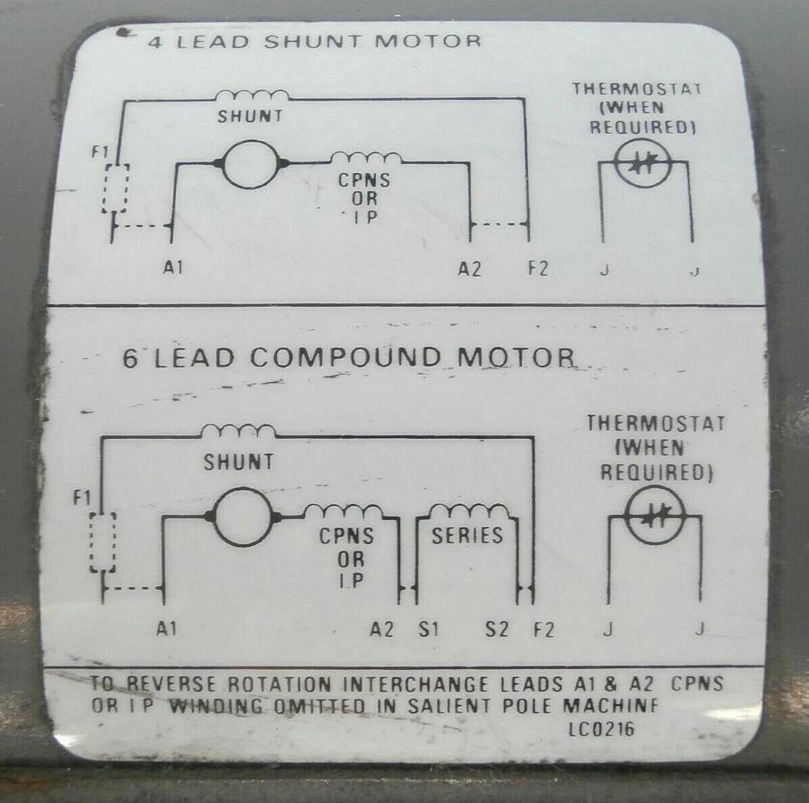Used Boston Gear V97500TF-SPL-B Direct Current Motor 34-1913-1483 Working Surplus