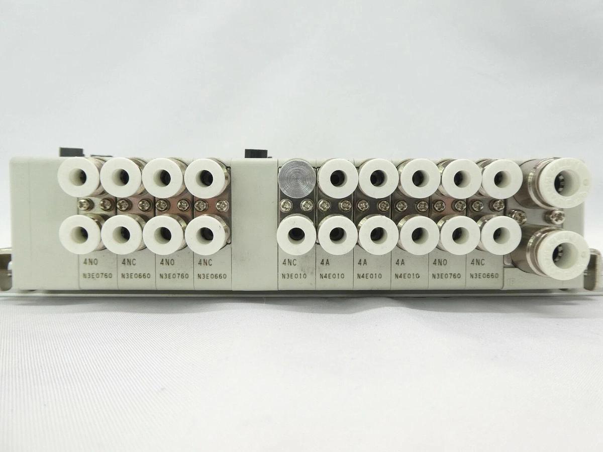 Used CKD N4E0 Series 10-Port Pneumatic Manifold N4E0-ER N4E0-EL TEL Lithius Working