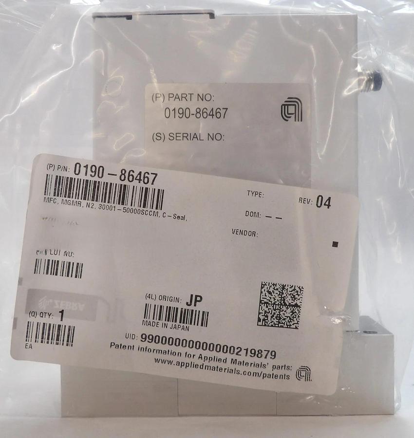 AMAT Applied Materials 0190-86467 Mass Flow Controller MFC 50000 SCCM N2 New
